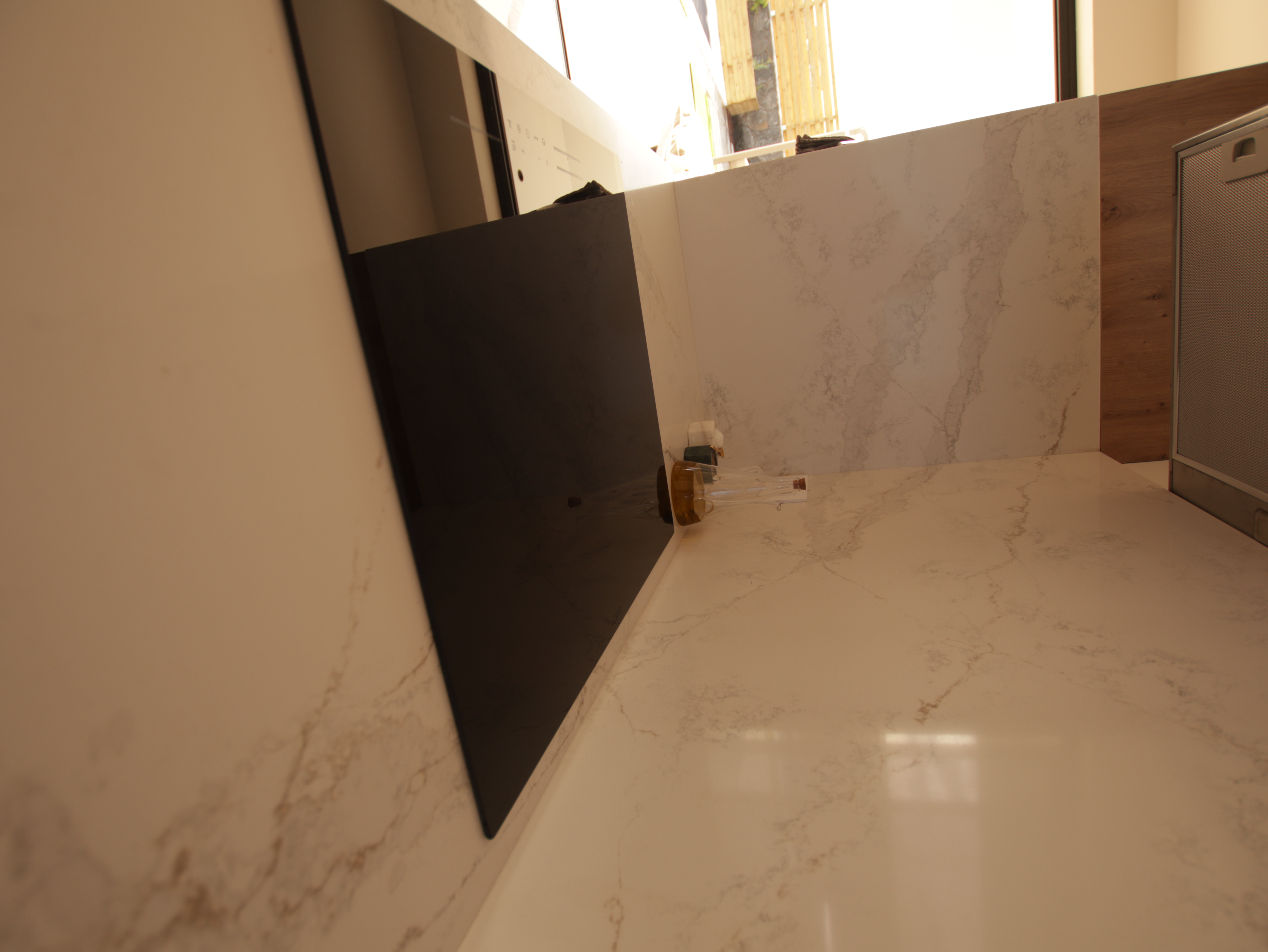 Bike trail through volcanic desert near Lajares