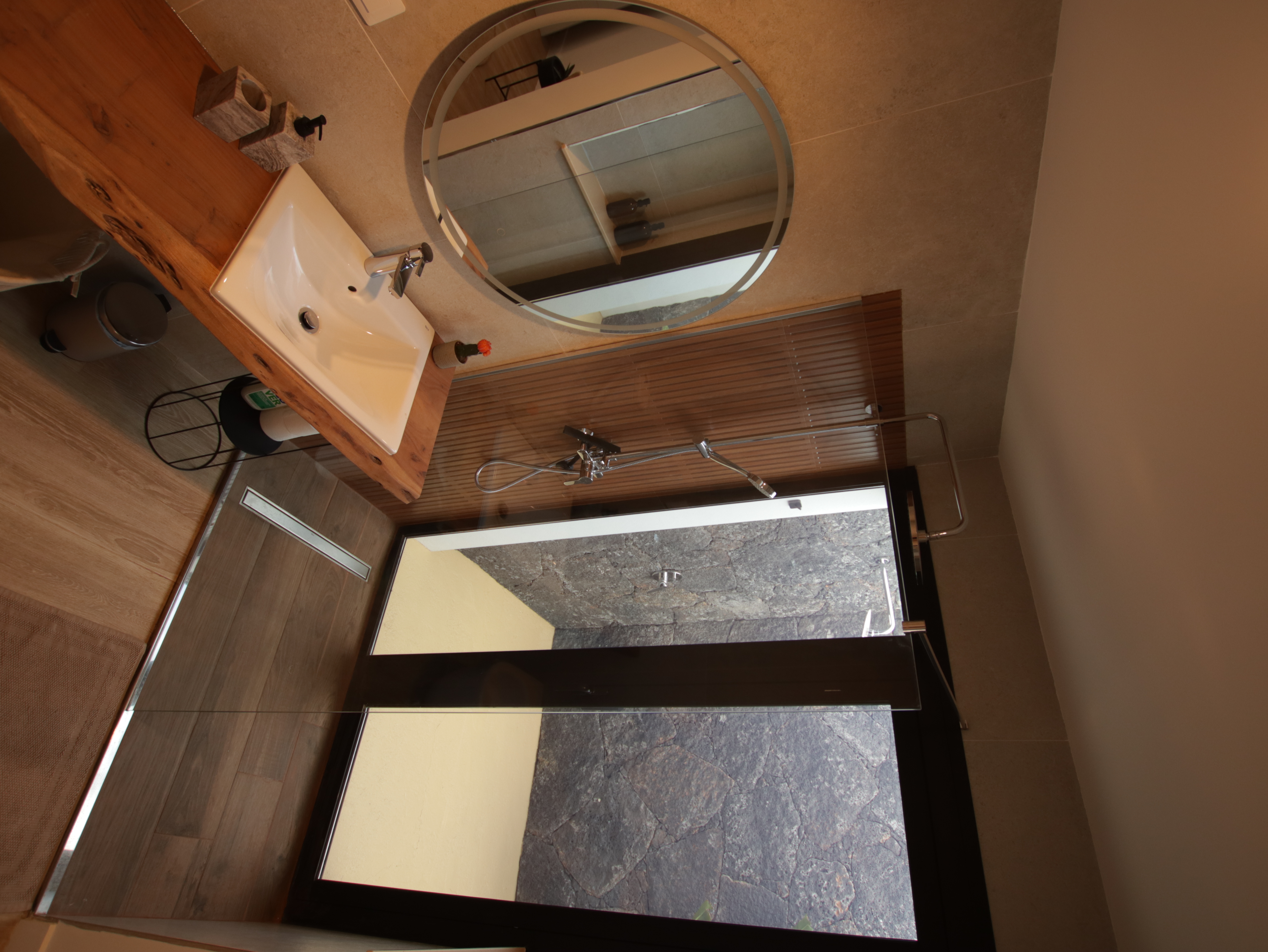 Hosts styled corner with personal touches in the villa