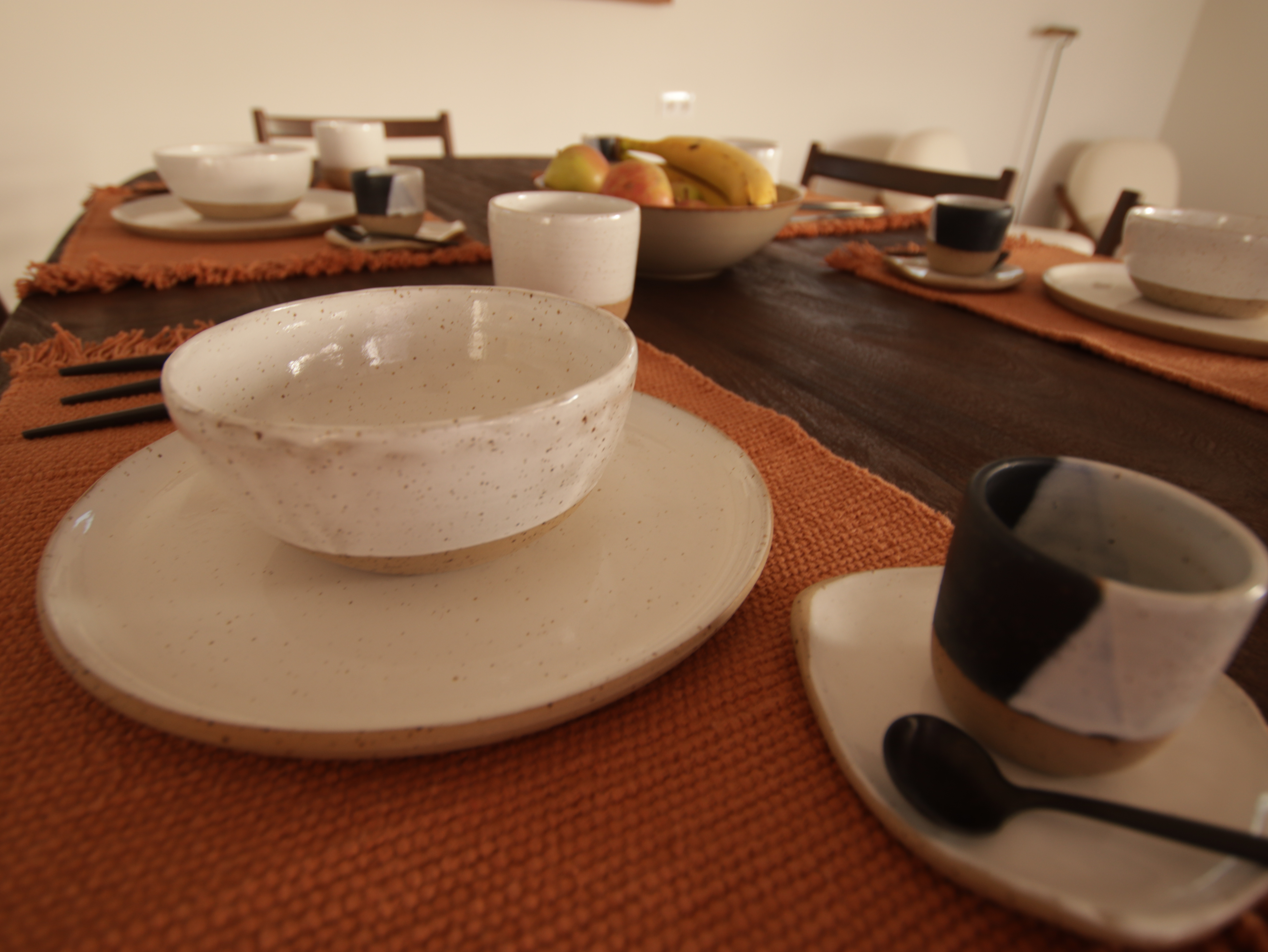 Pool at twilight with warm lighting