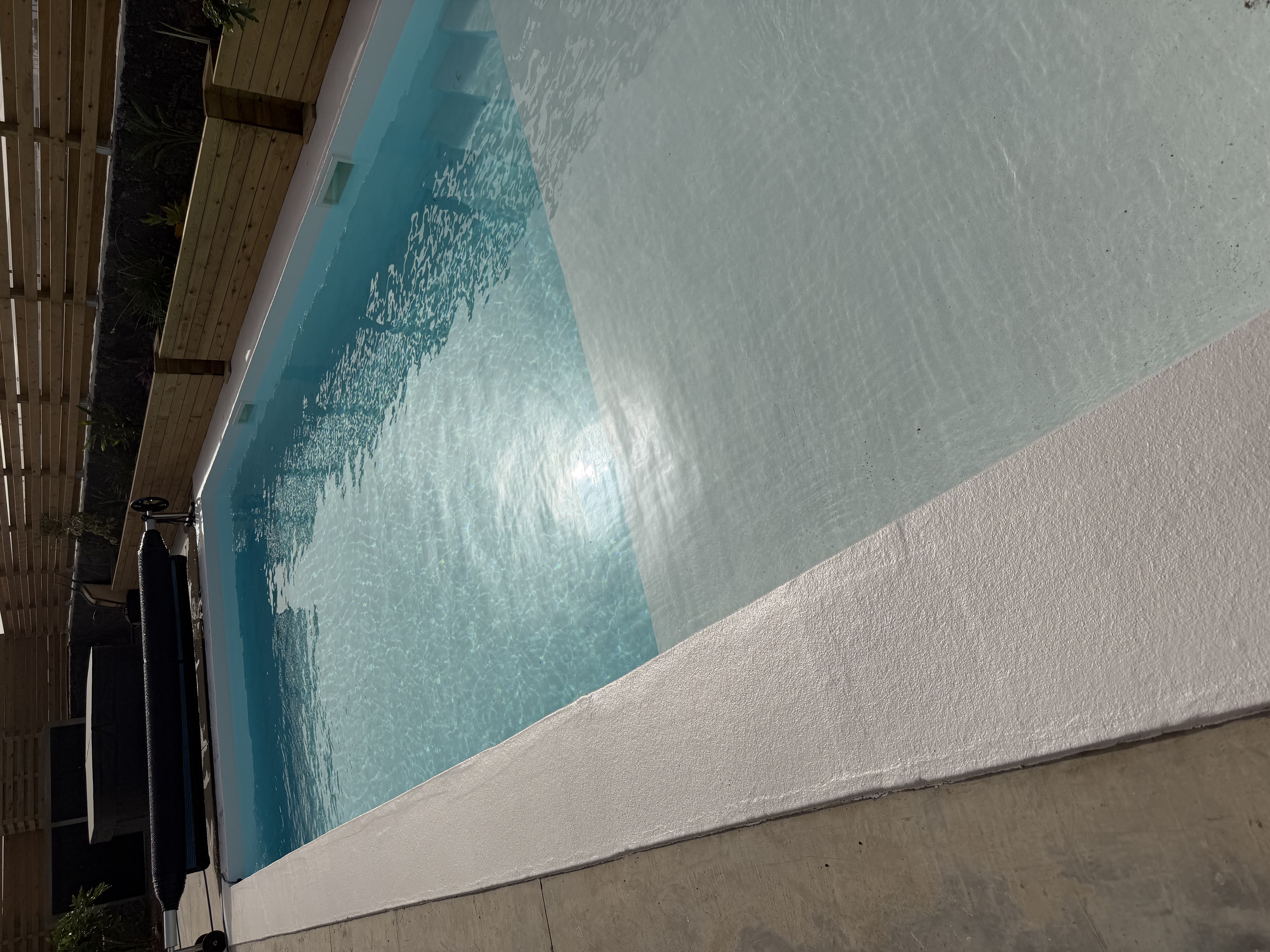 View towards volcanoes from the villa