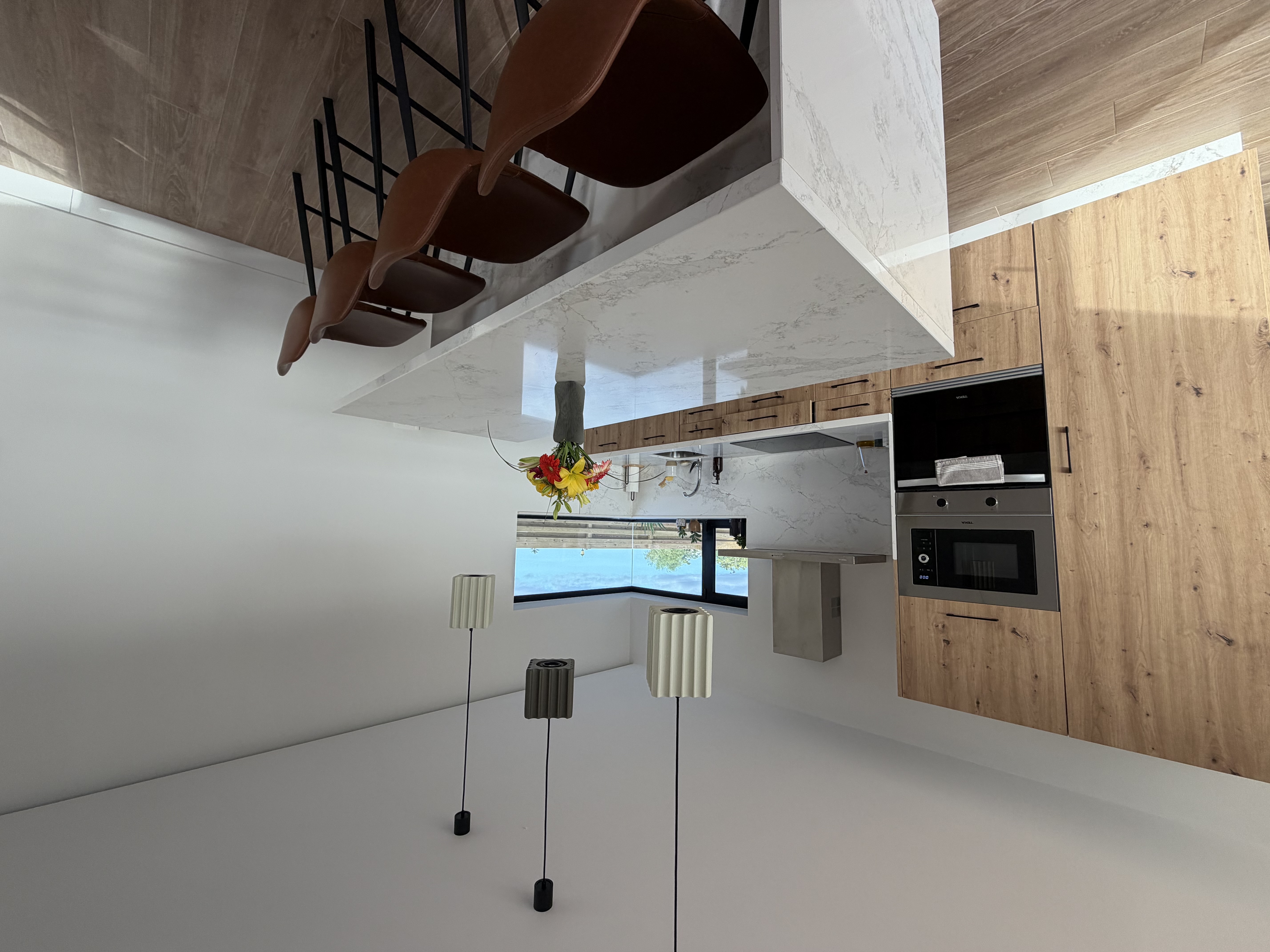 Pool loungers and towels ready for guests