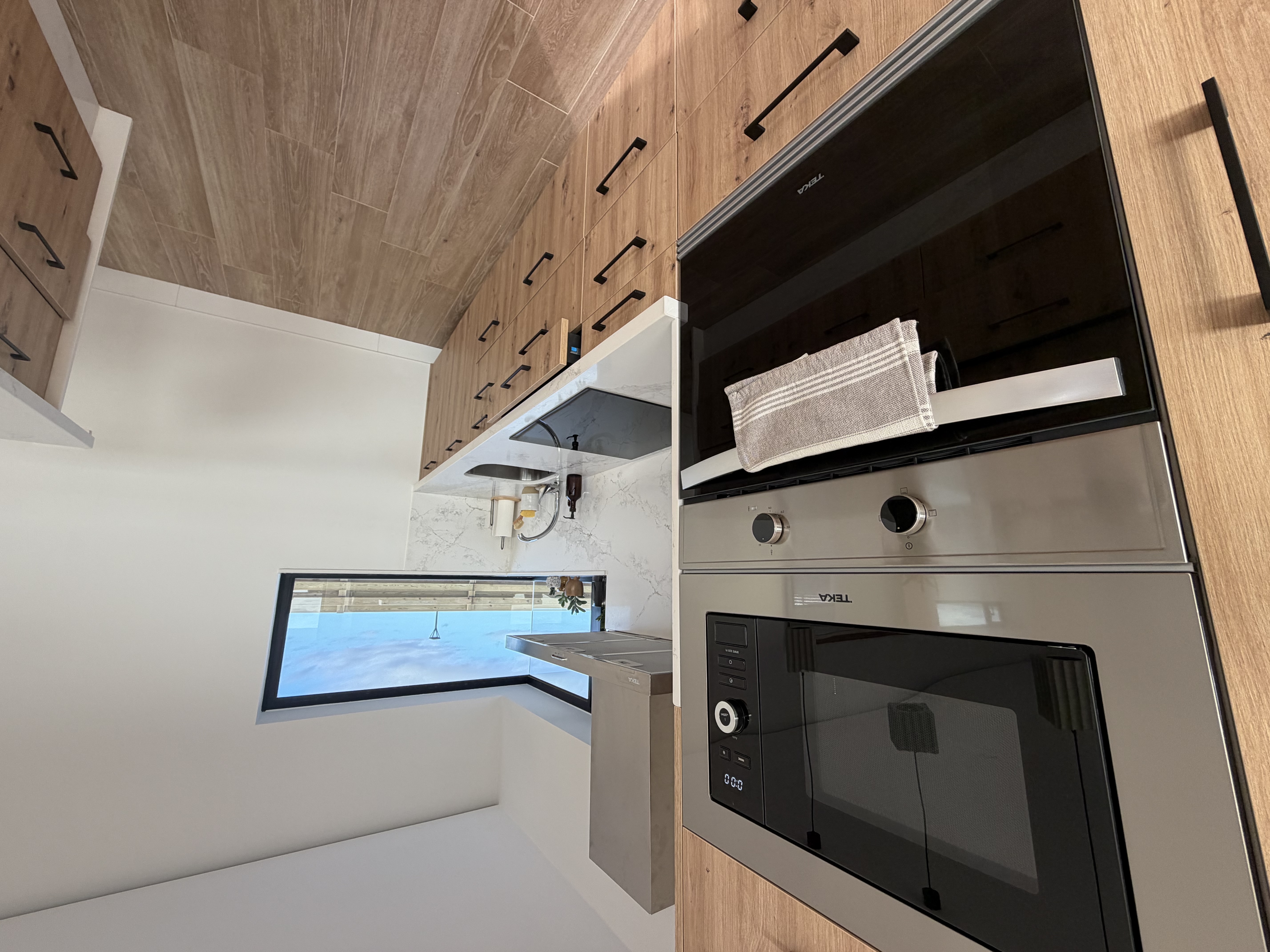 Bathroom sink detail with natural textures