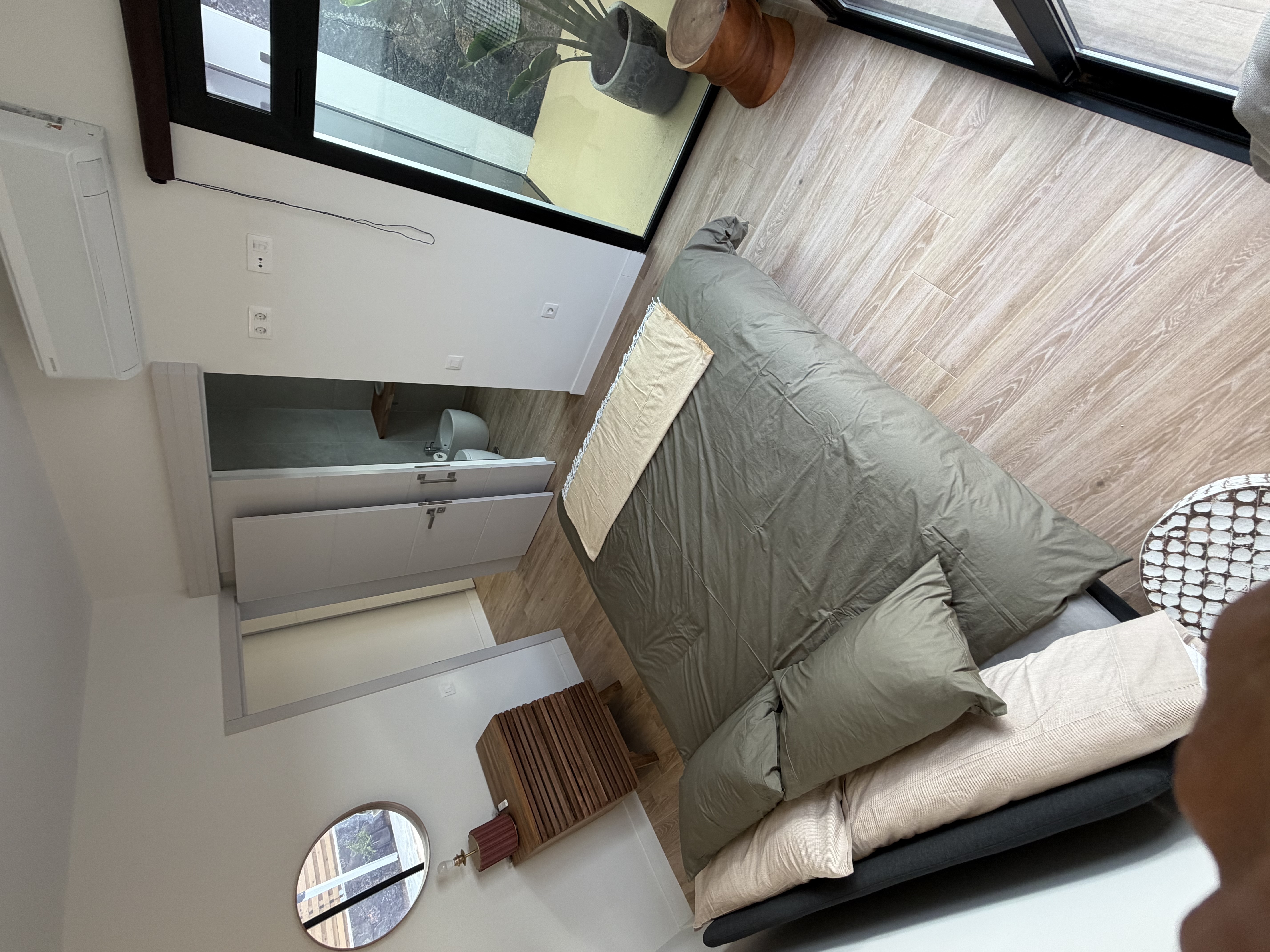 Night-time ambiance with warm lighting