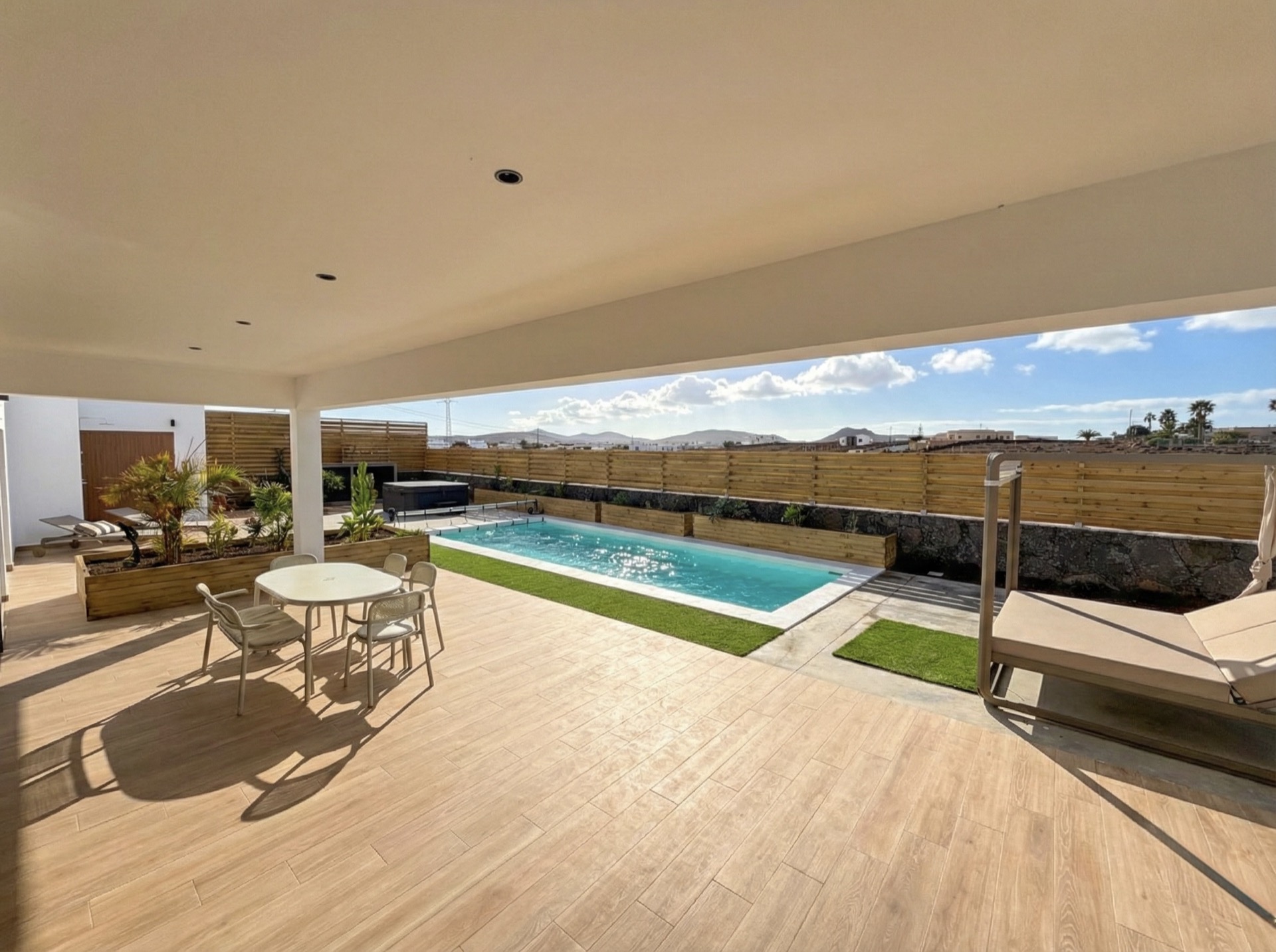 Elements Lajares villa exterior with volcanic landscape