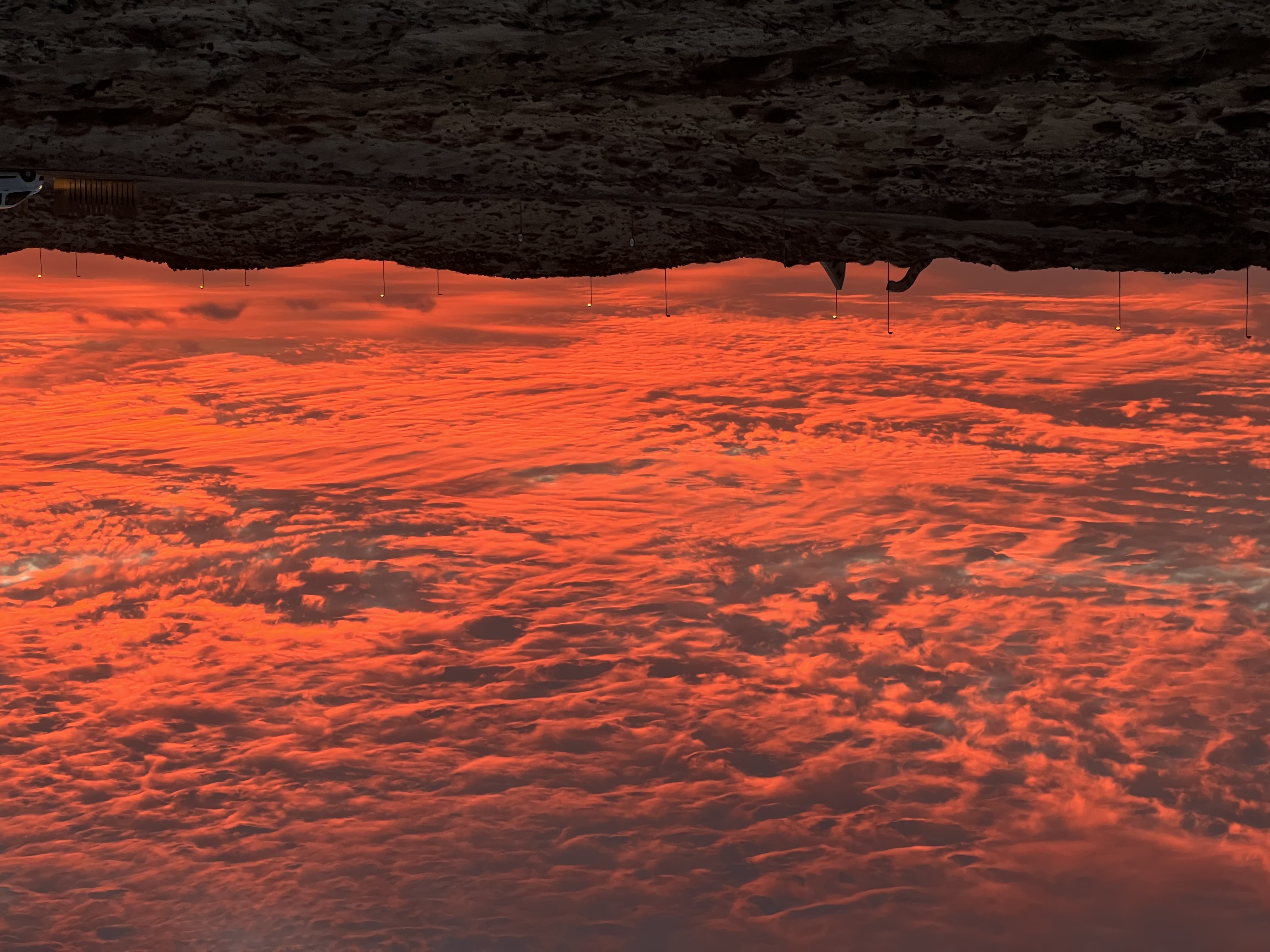 Sunset sky from Elements Lajares over the landscape